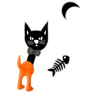 GREAT DOG Vinyl Wall Decal and Cat Tail Hook Set - Midnight