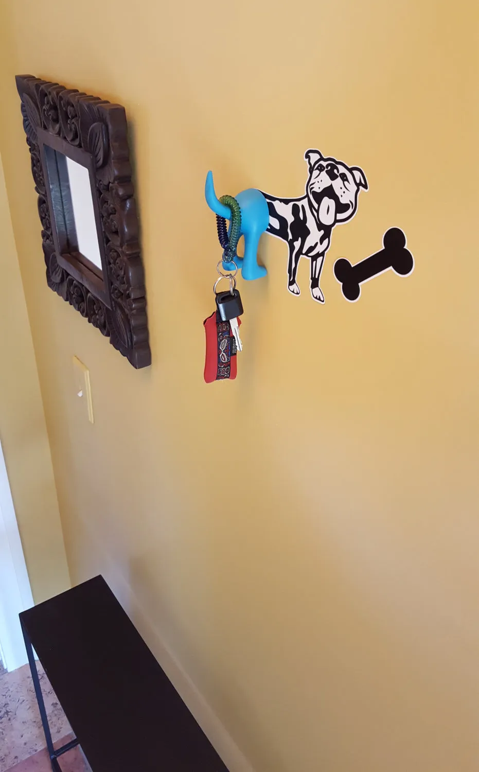GREAT DOG Vinyl Wall Decal and Cat Tail Hook Set - Midnight
