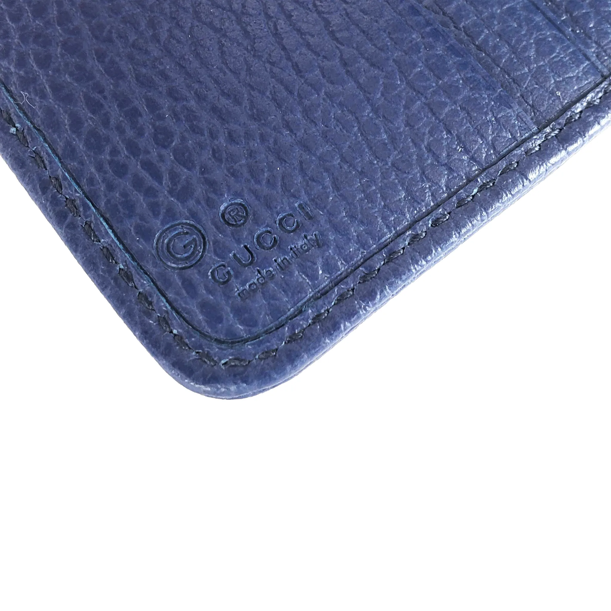 Gucci Original GG Canvas French Wallet in Beige and Caspian Blue