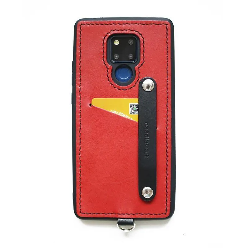Handmade Blue Leather Huawei Mate 20 X Case with Card Holder CONTRAST COLOR Huawei Mate 20 X Leather Case