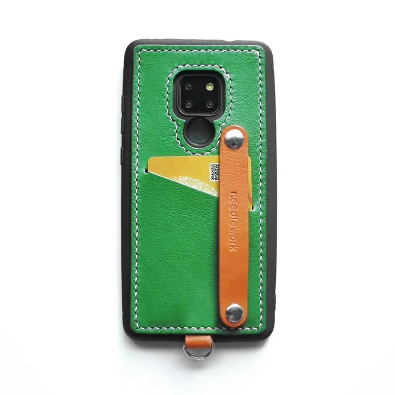 Handmade Blue Leather Huawei Mate 20 X Case with Card Holder CONTRAST COLOR Huawei Mate 20 X Leather Case