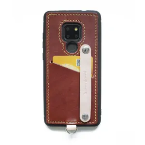Handmade Blue Leather Huawei Mate 20 X Case with Card Holder CONTRAST COLOR Huawei Mate 20 X Leather Case