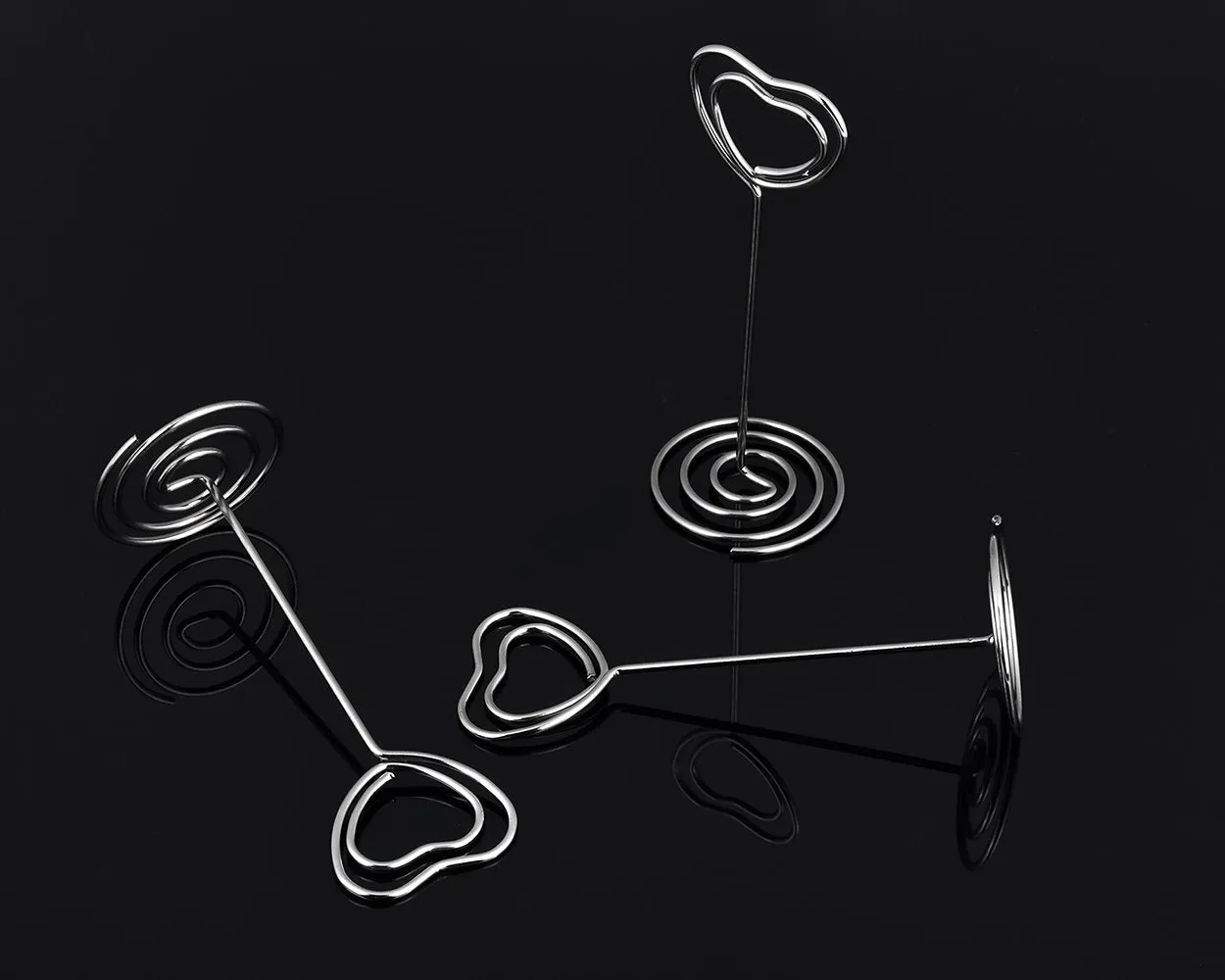 Heart Shape Place Card Holders 12 pieces Photo Holder Stand