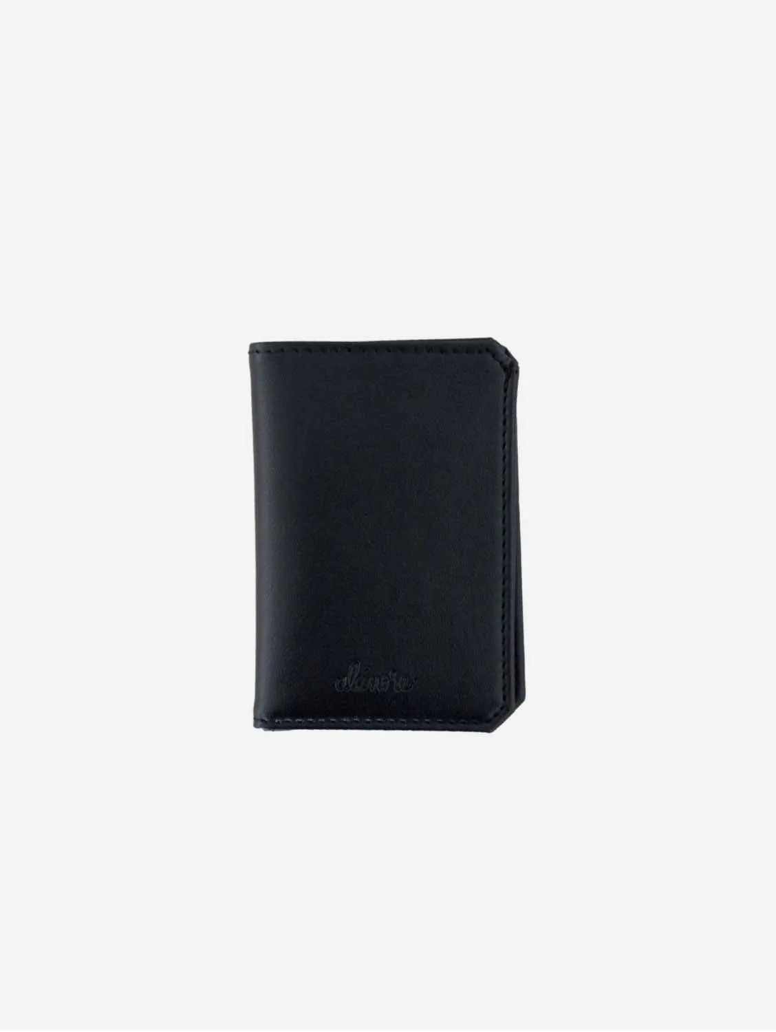 Hibiscus Vegan Apple Leather Card Holder | Black