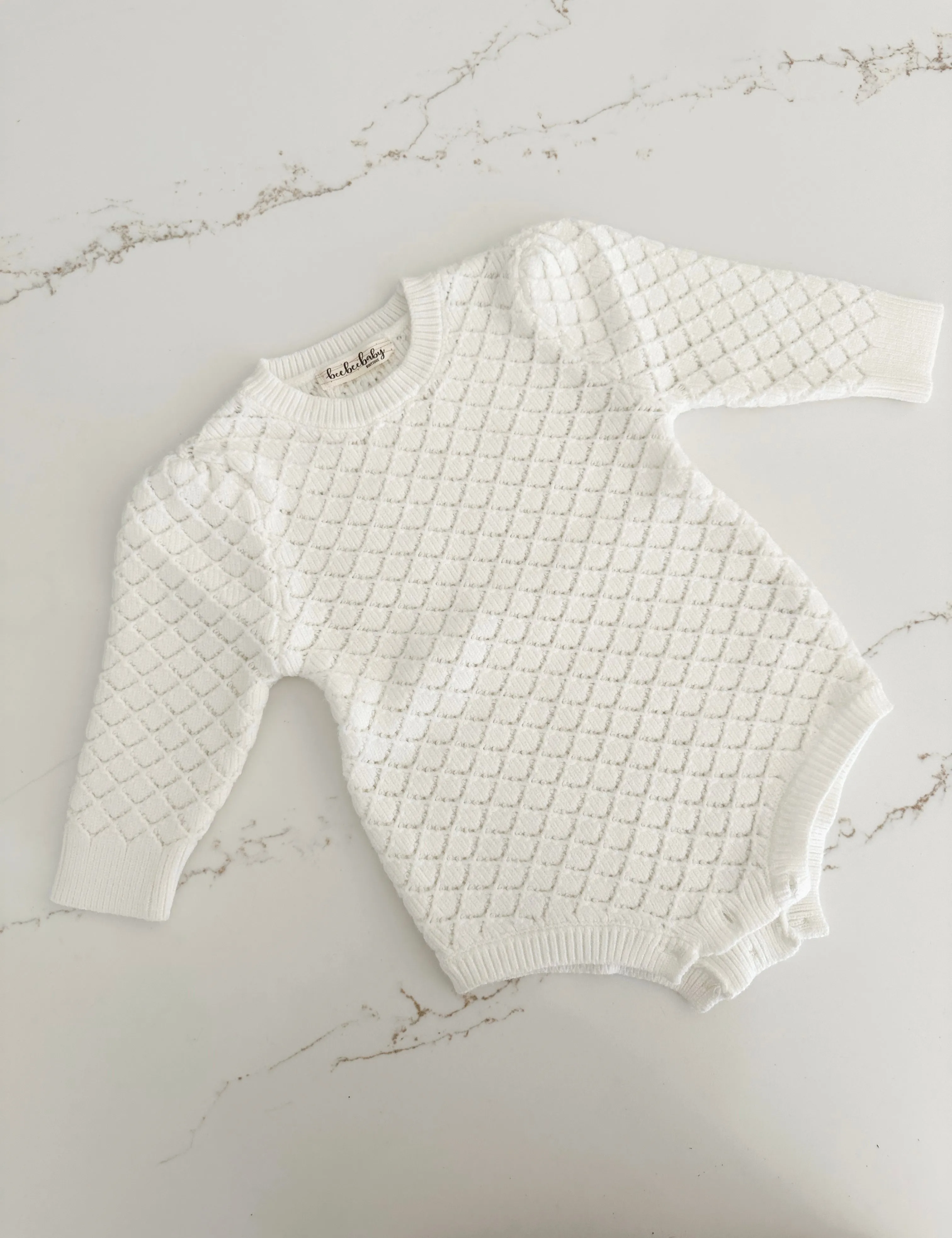 Hollow Out Knit Romper