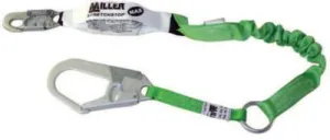 Honeywell StretchStop Shock Absorbing Lanyard, 6 ft, Metal Ring, Locking Rebar, 1 Leg, 940RSS-RR-Z7/6FTGN