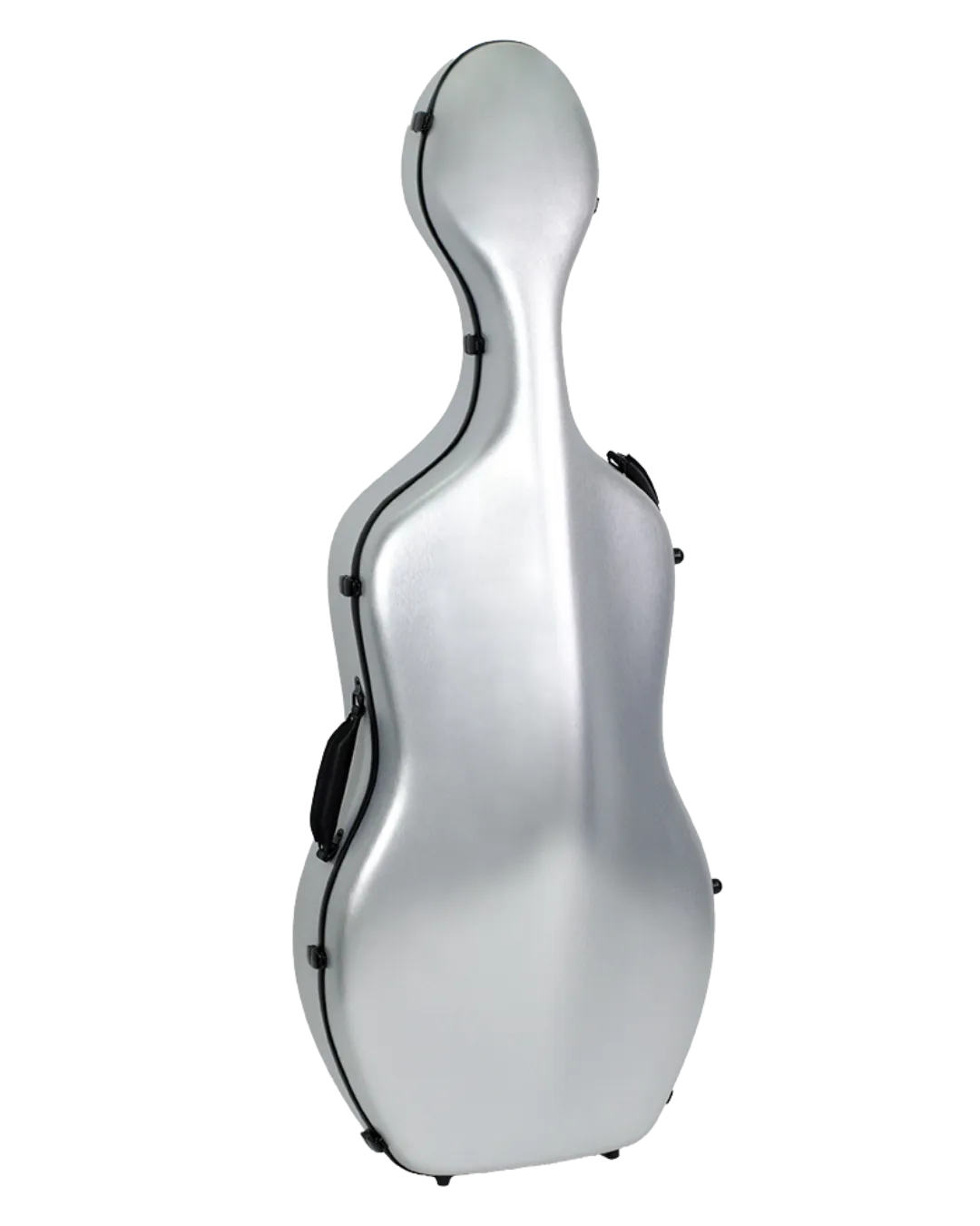 HQ Polycarbon Cello Case 4/4 - Brushed Silver