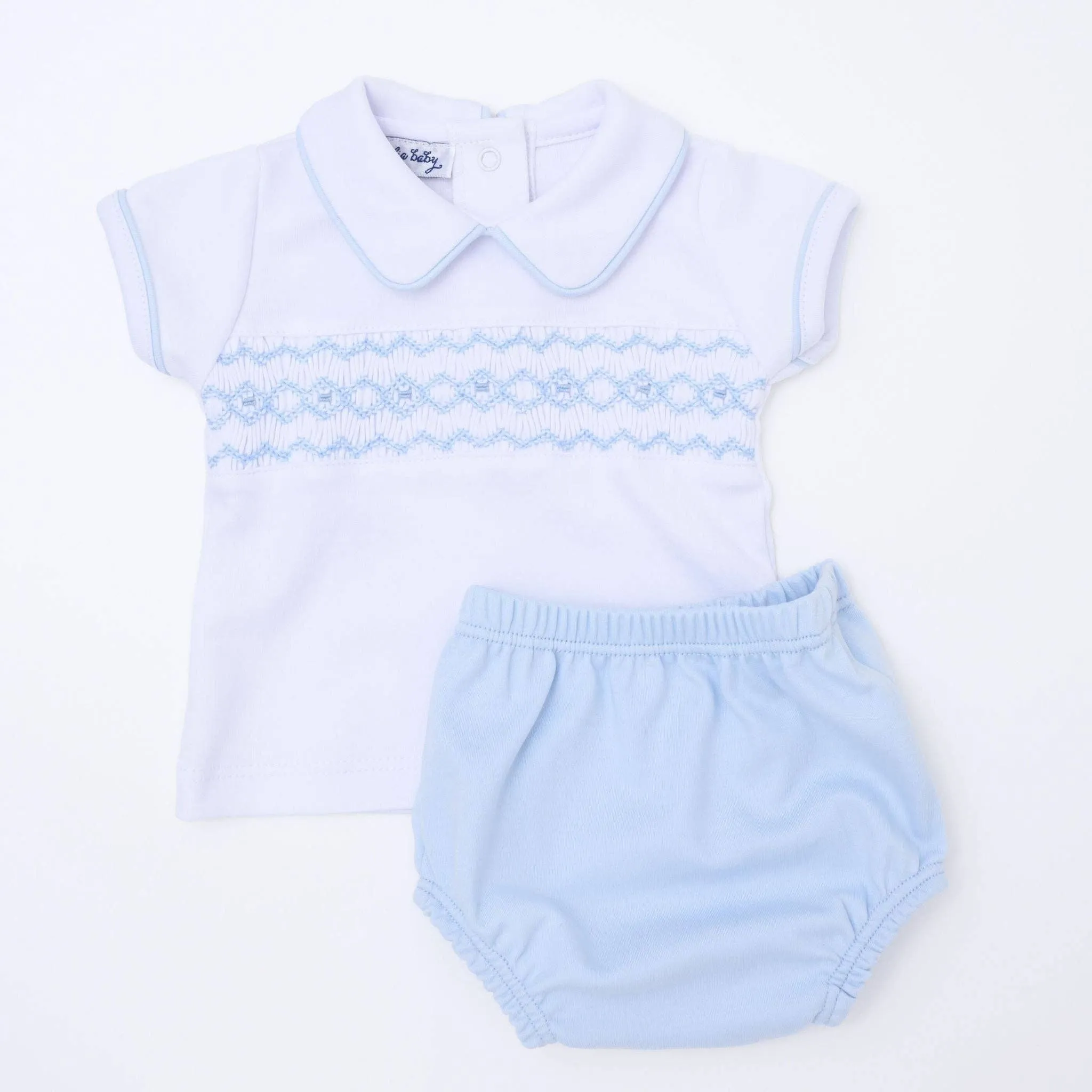 HUDSON SMOCKED DIAPER SET
