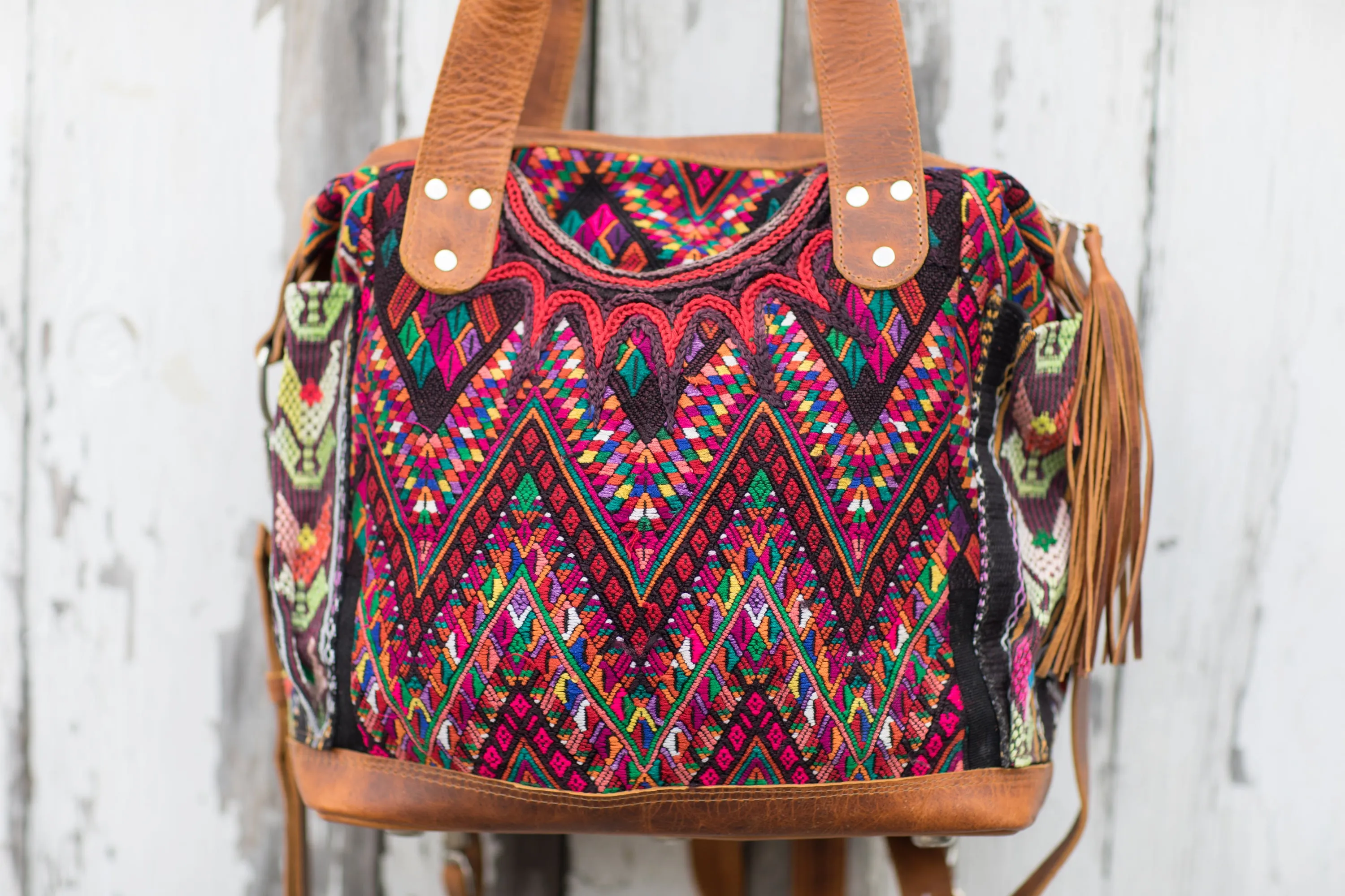 Huipil CDB back pack small deluxe  red volcano