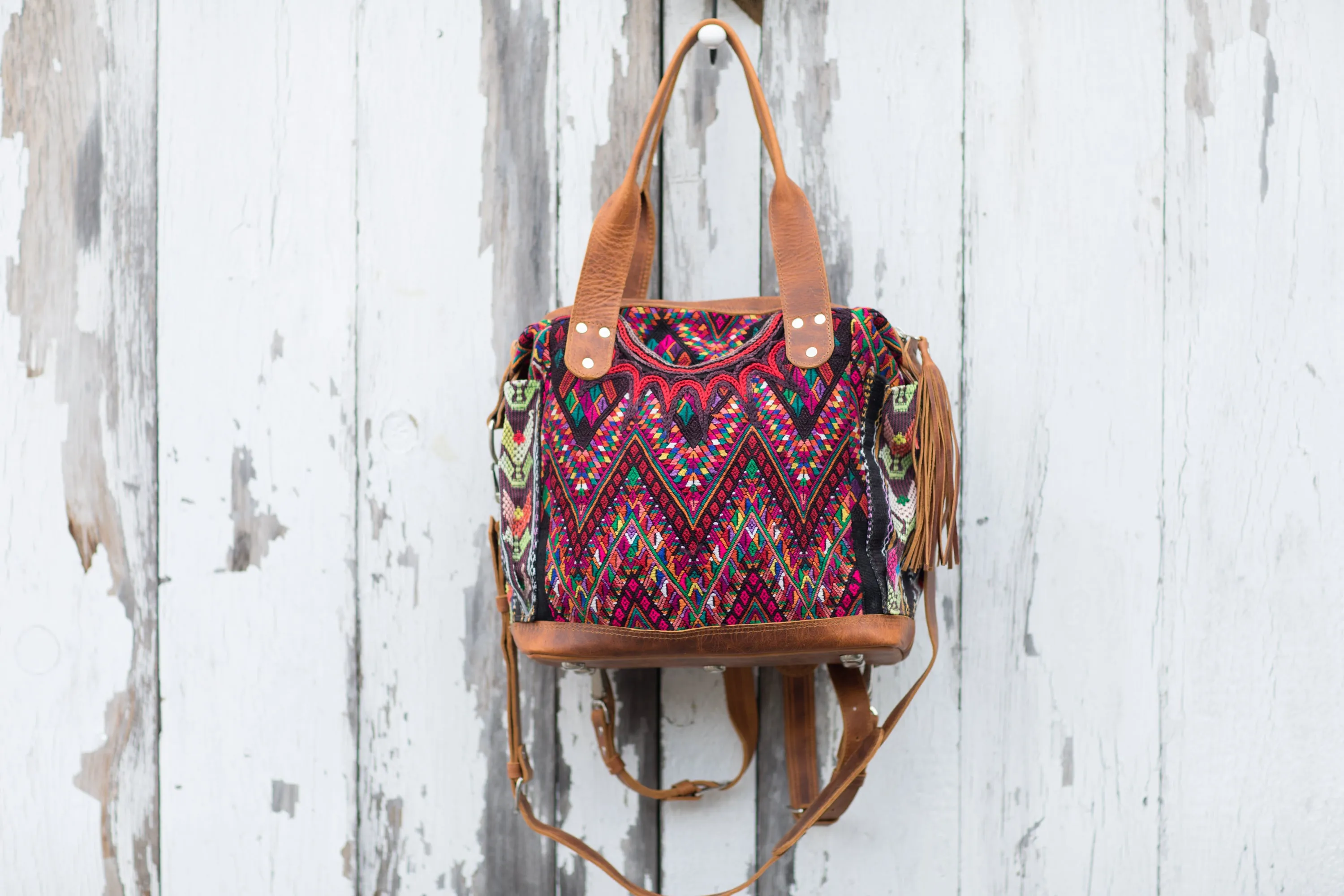 Huipil CDB back pack small deluxe  red volcano
