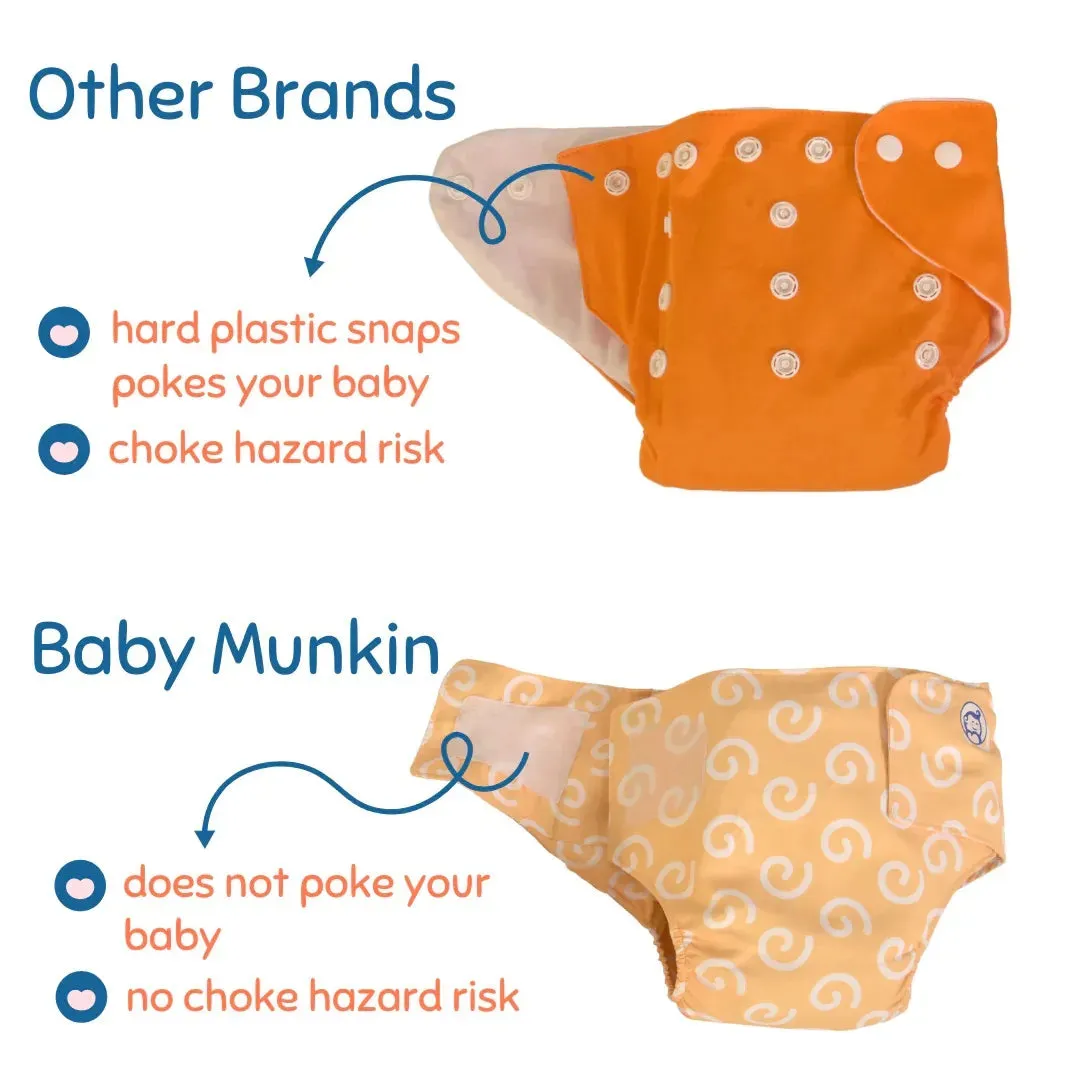 Infant Reusable Diapers | Honeycomb | Velcro Closure | With 2 Diaper Pads Free