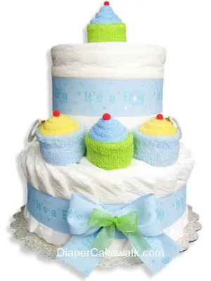 It's A Boy! Mini Diaper Cake