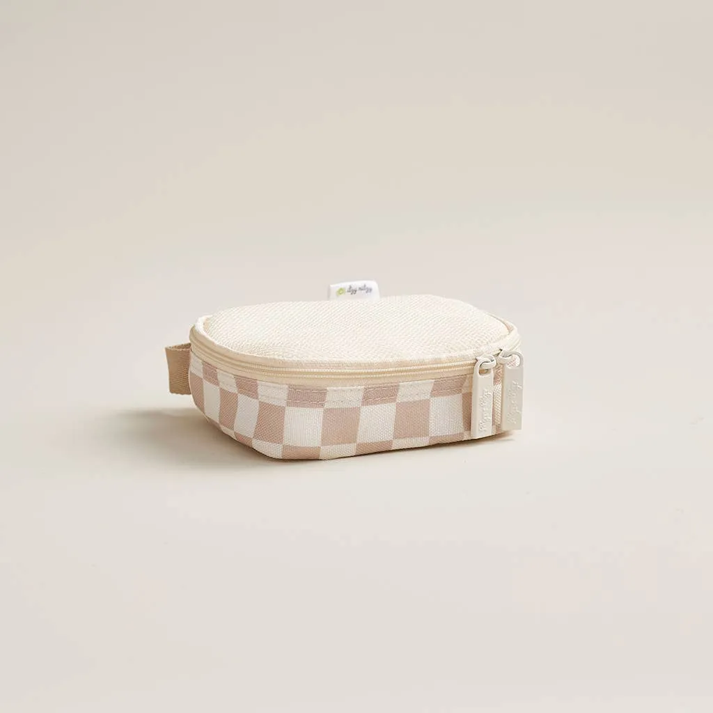Itzy Ritzy - Pack Like a Boss™ Packing Cubes  Taupe Checkerboard