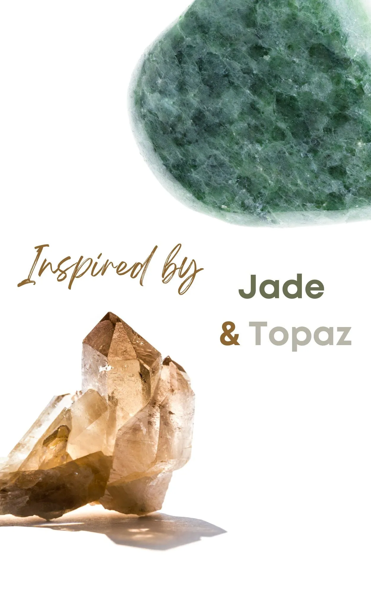 Jade & Topaz Blend Perfume Oil Concentrate Mini Rollie with Gemstones by Sage