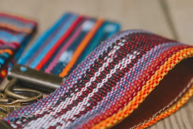 KB Leather   Indigenous Cloth Key Fob
