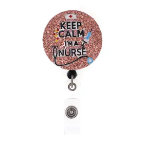 Keep Calm Badge Holder Reel