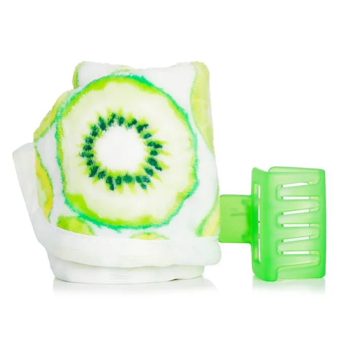 Key Lime Set (1x Makeup Eraser Cloth   1x Hair Clip   1x Bag) - 2pcs 1bag