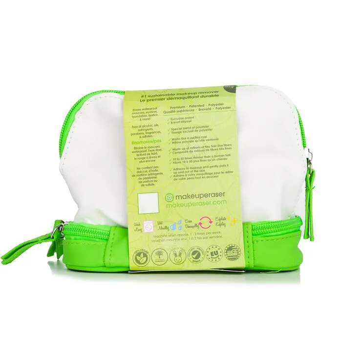 Key Lime Set (1x Makeup Eraser Cloth   1x Hair Clip   1x Bag) - 2pcs 1bag