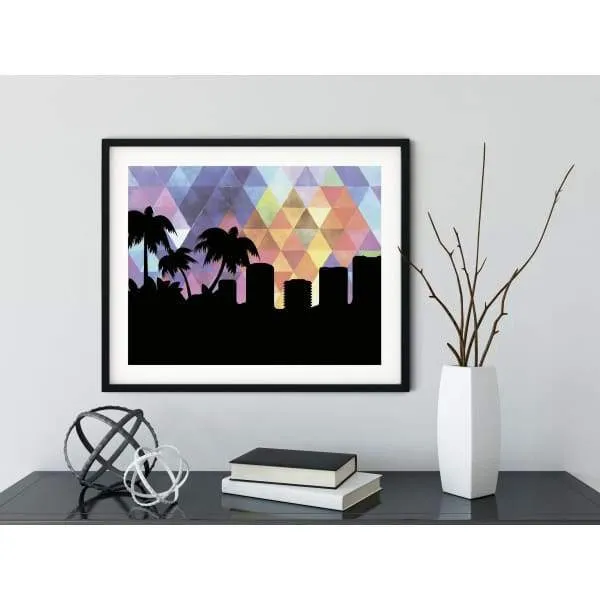 Key West, Florida geometric skyline