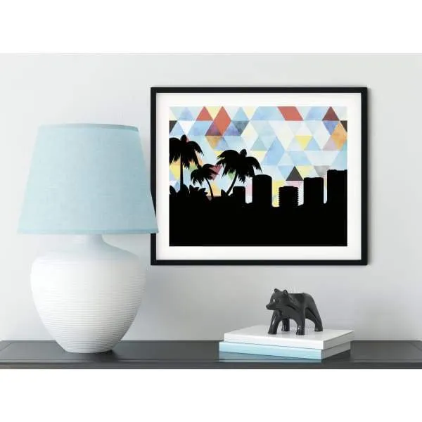 Key West, Florida geometric skyline