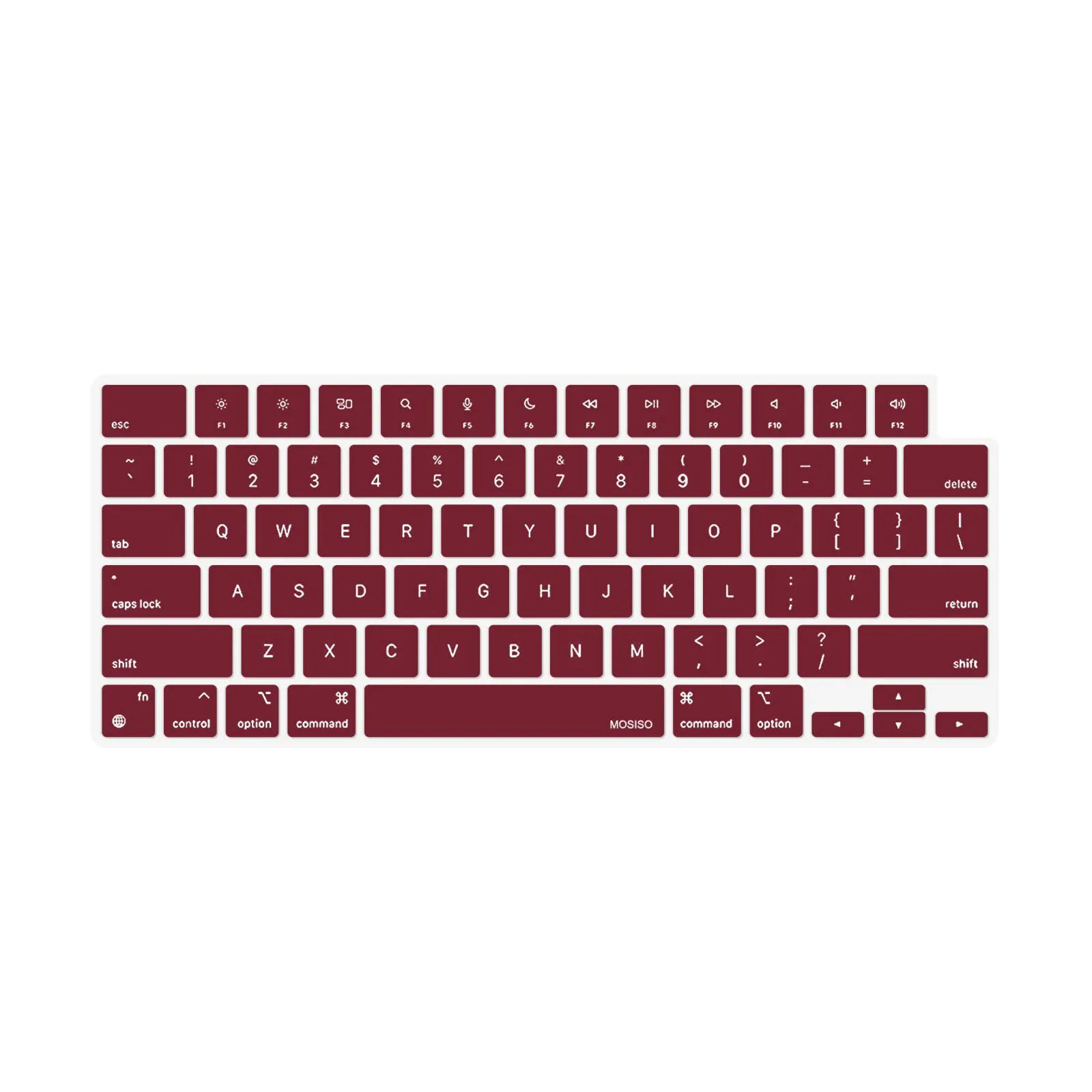 Keyboard Cover Skin For MacBook Air Pro 13 13.6 14 15.3 16 A2442 A2779 A2485 A2780 A2681 A2941 M1 M2 2021 to 2023 Wine Red