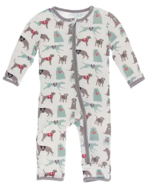 KicKee Pants Natural Canine First Responders Coverall with Zipper
