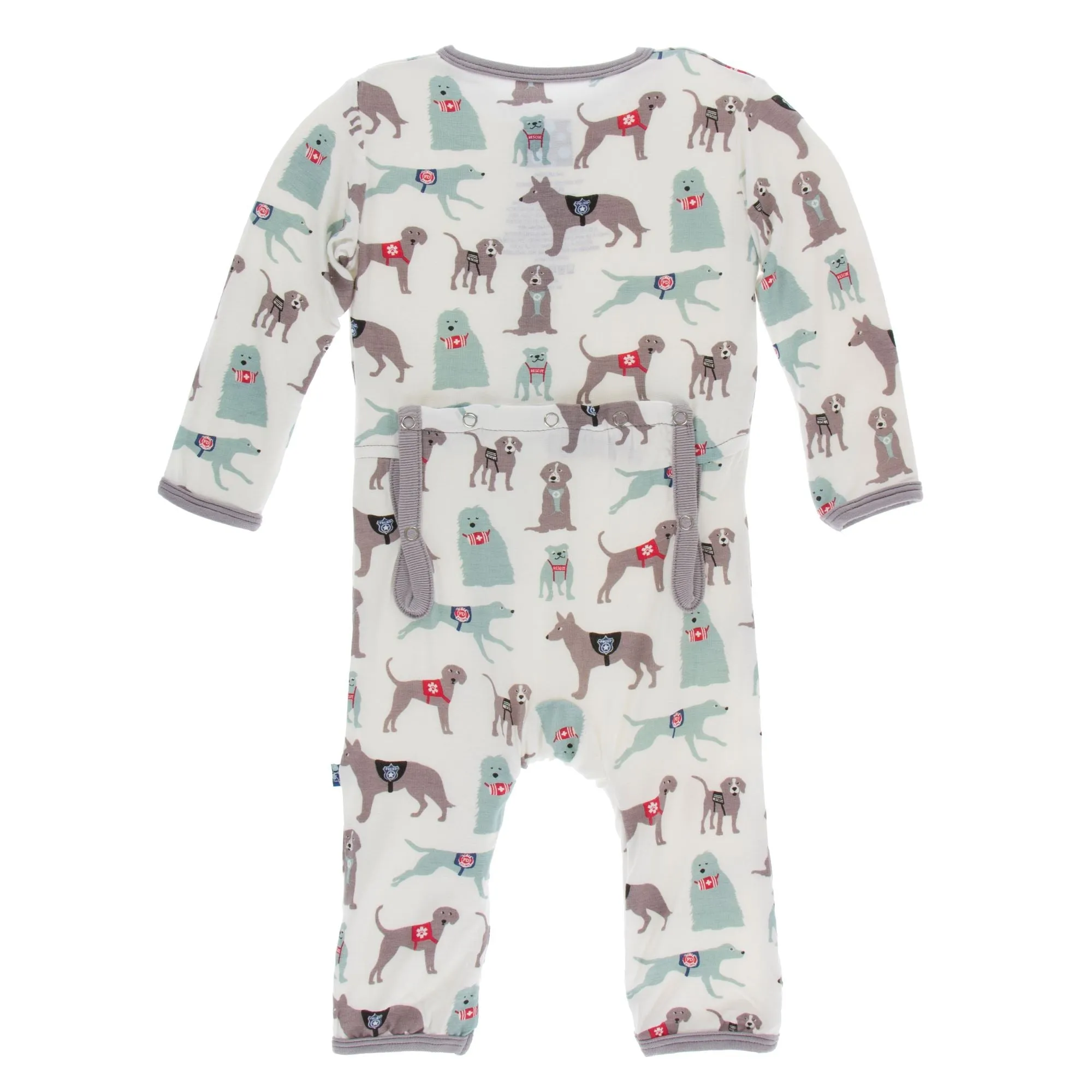 KicKee Pants Natural Canine First Responders Coverall with Zipper