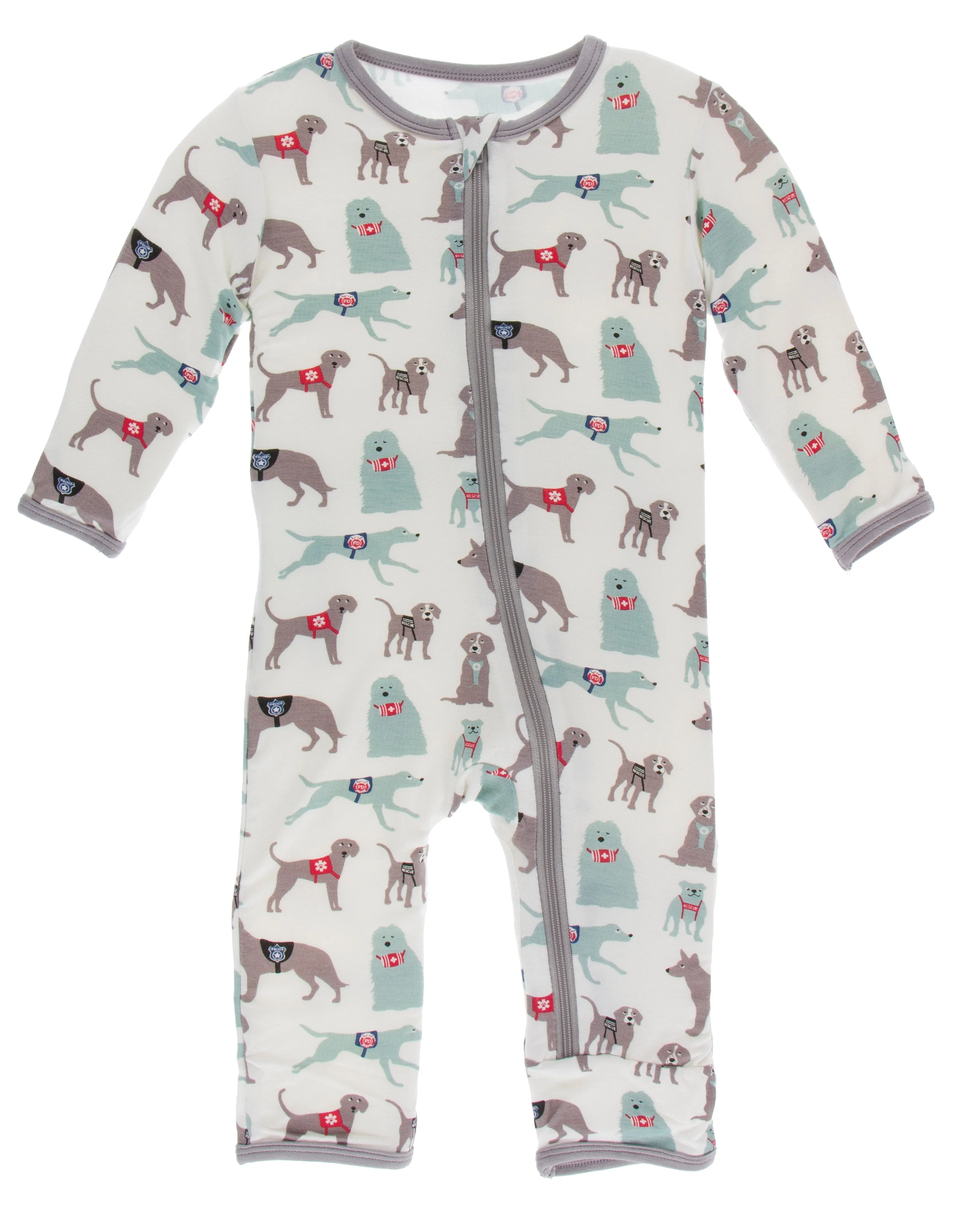 KicKee Pants Natural Canine First Responders Coverall with Zipper