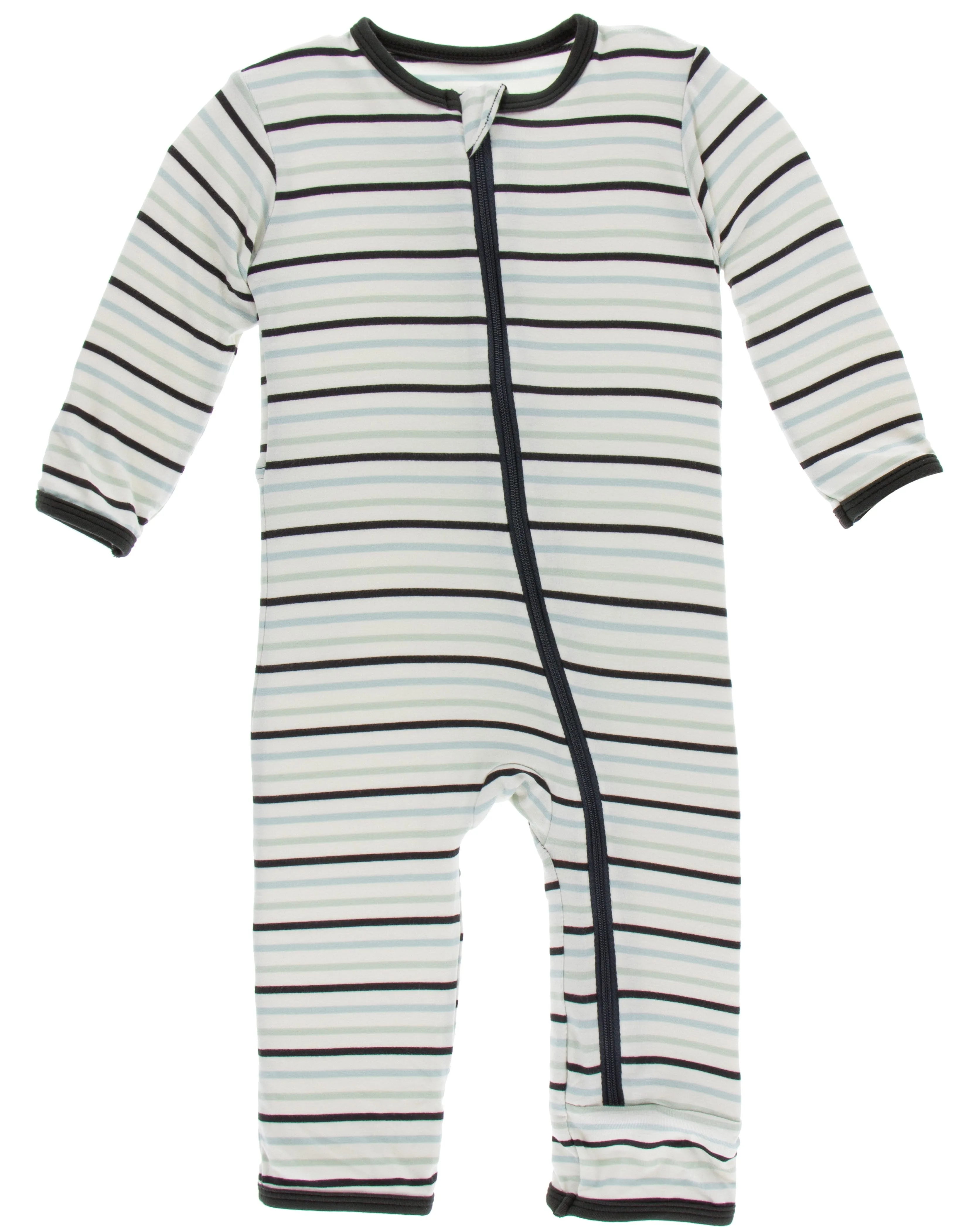 KicKee Pants Tuscan Afternoon Stripe Coverall with Zipper