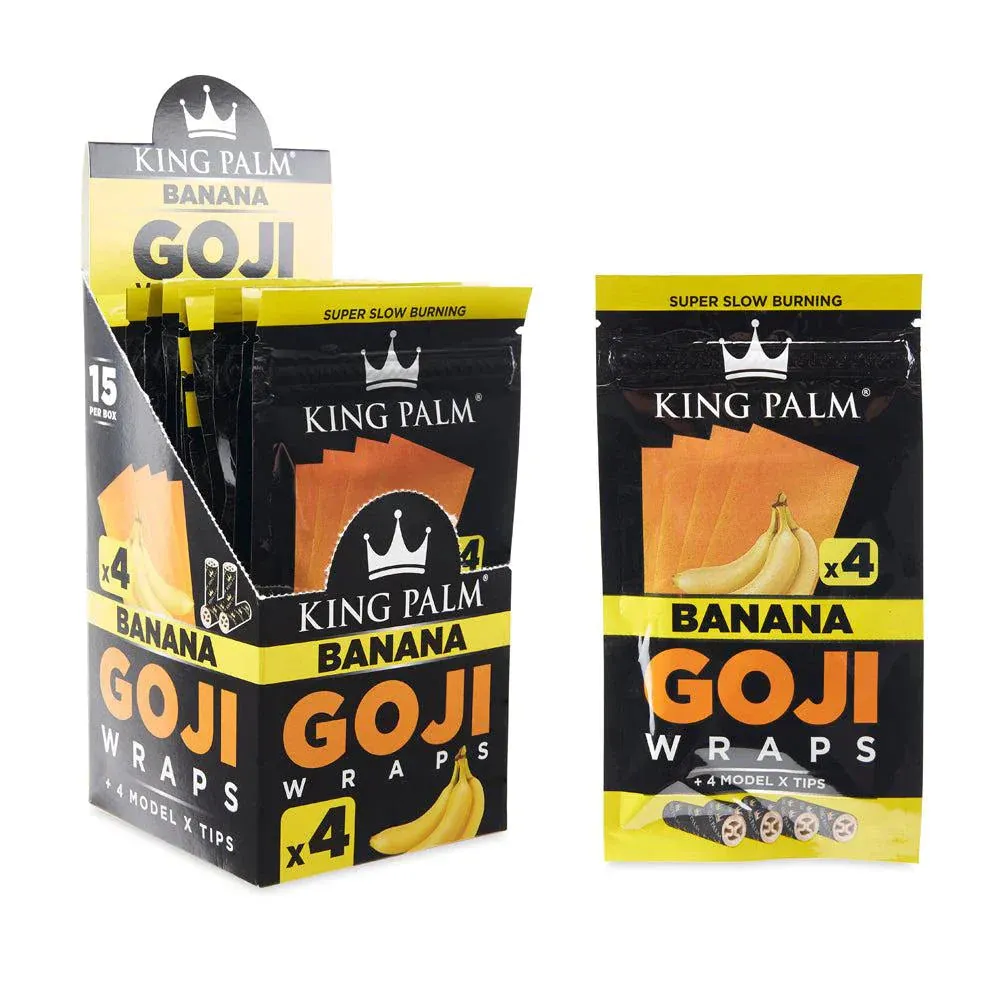 King Palm Goji Wraps - 4 Per Pack - Various Flavors - (15 Count Display)