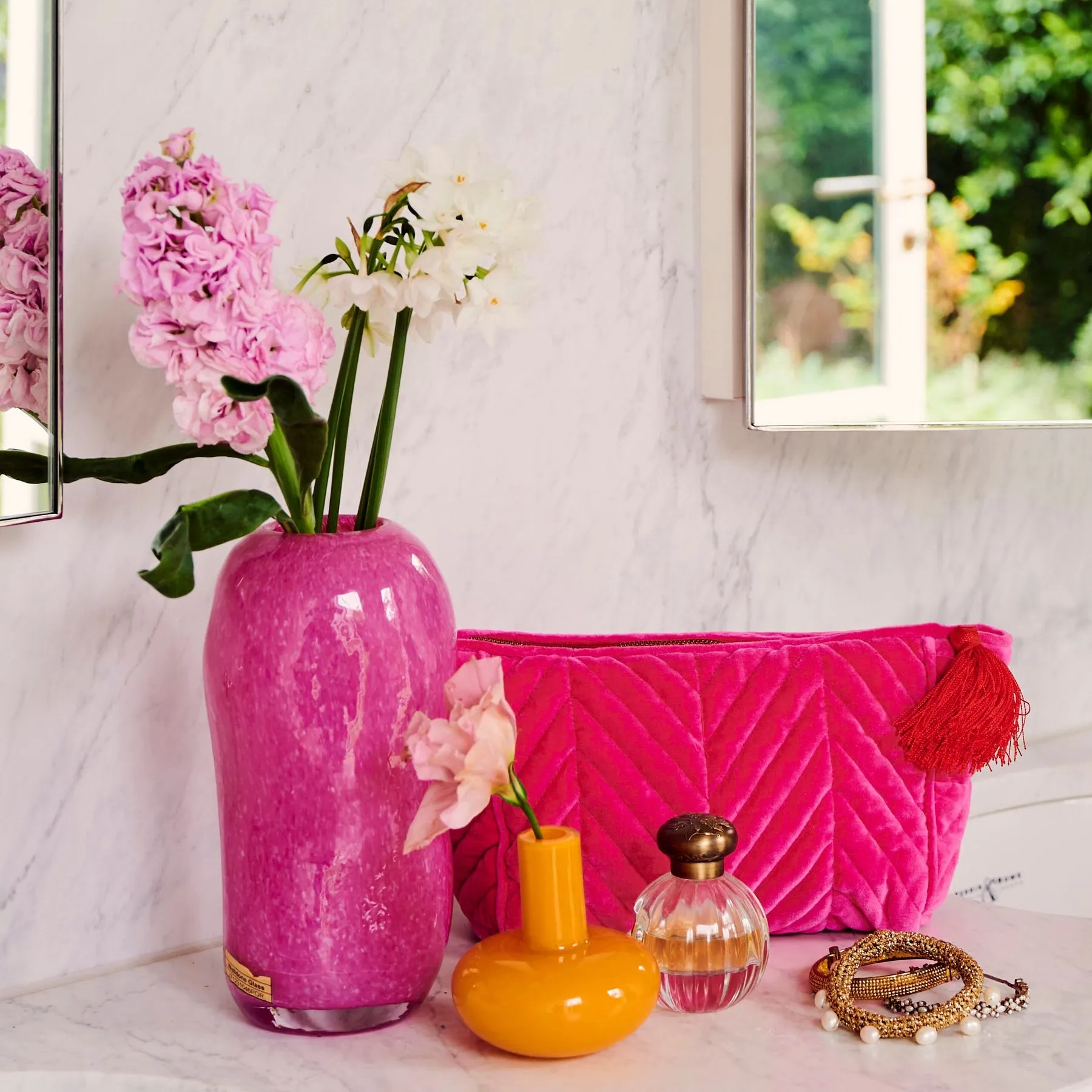 KIP & CO ME AND YOU VELVET TOILETRY BAG