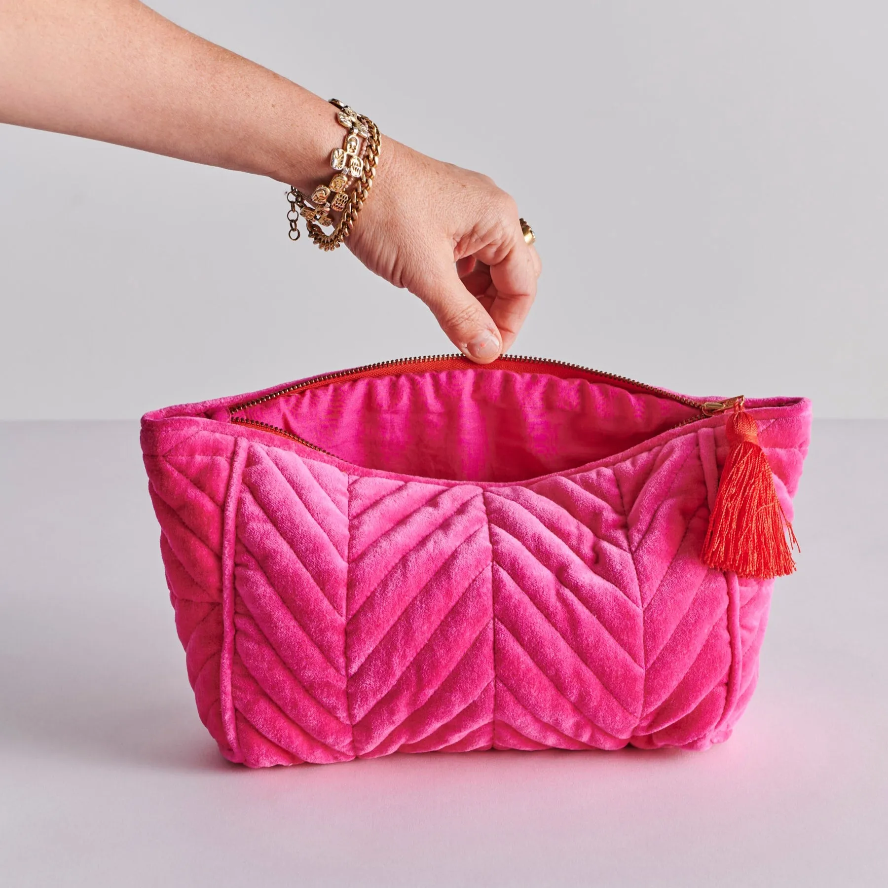 KIP & CO ME AND YOU VELVET TOILETRY BAG