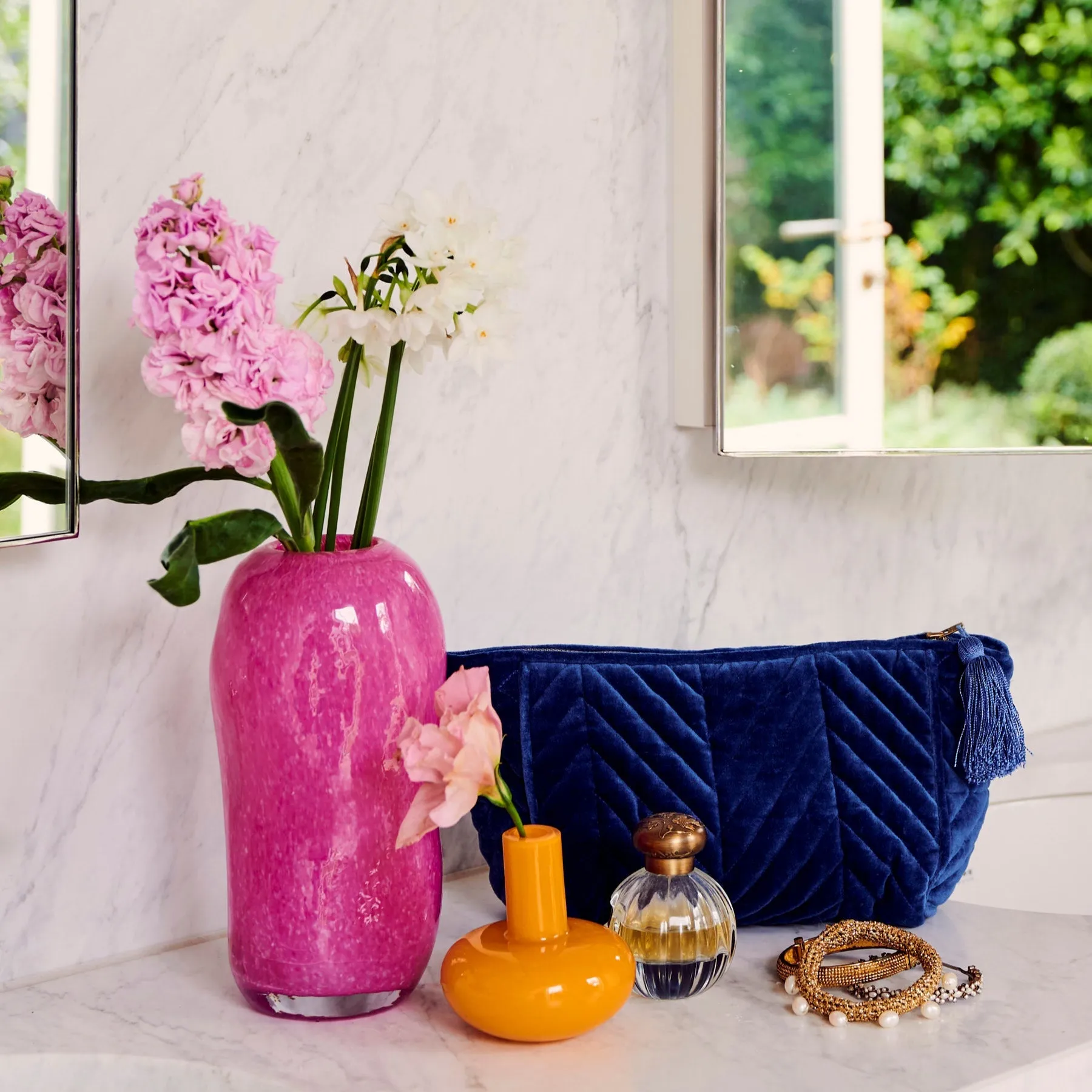 KIP & CO OCEAN DREAMER VELVET TOILETRY BAG