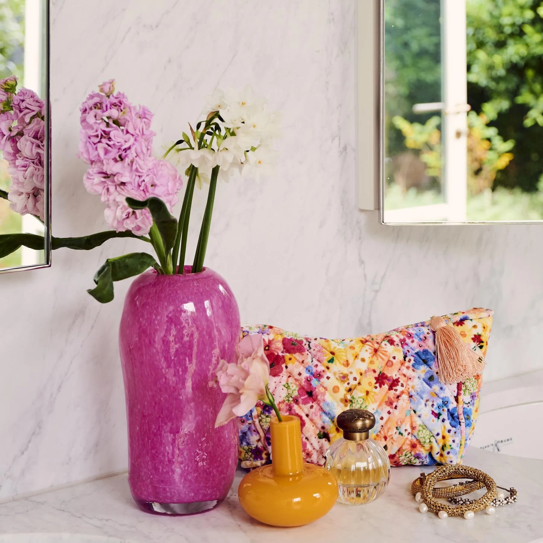 KIP & CO POSIE LANE VELVET TOILETRY BAG