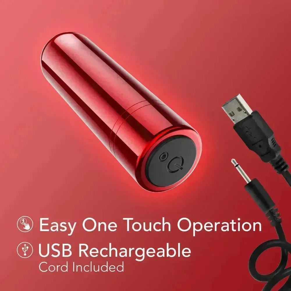 Kool Vibes - Rechargeable Mini Bullet - Cherry -  6.4 cm USB Rechargeable Bullet