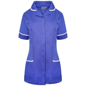 Ladies Healthcare Tunic | Round Collar | Royal/White Trim