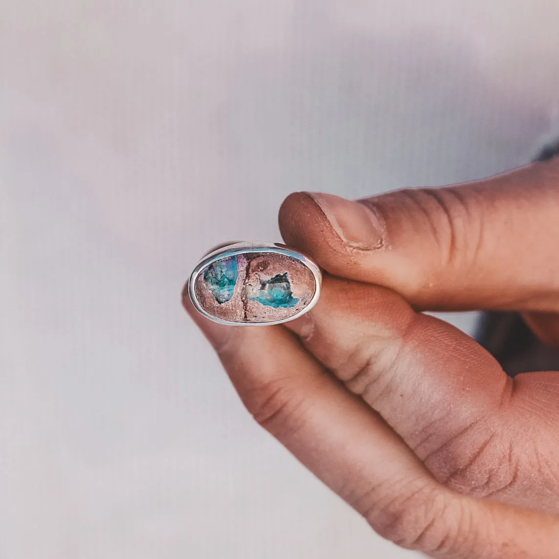 Latitude Ring - Mexican Opal #14, Size 5.5