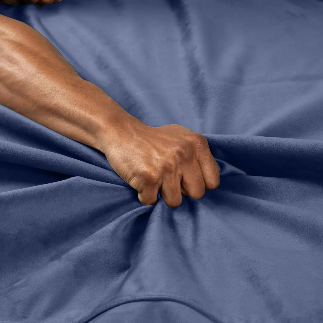 Liberator Fascinator Throw Travel Sized Velvety Sex Blanket - Blue