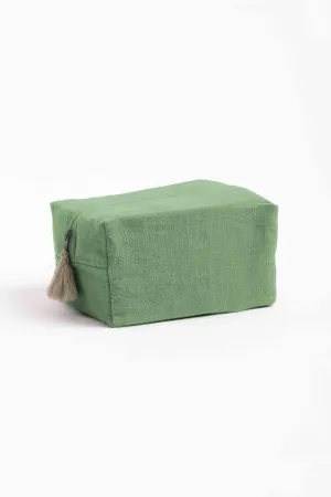 Linen Pouch-Retro Green