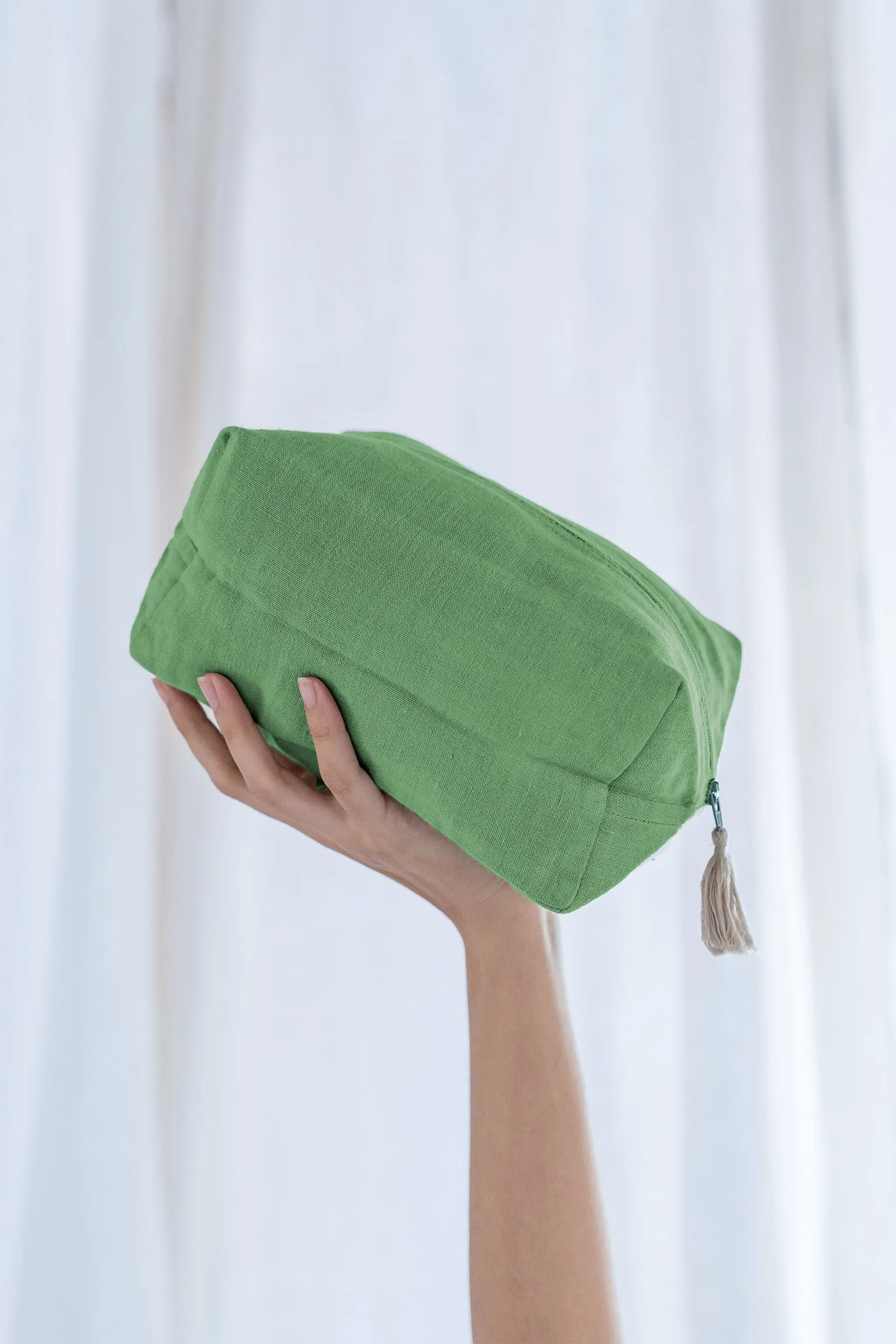 Linen Pouch-Retro Green