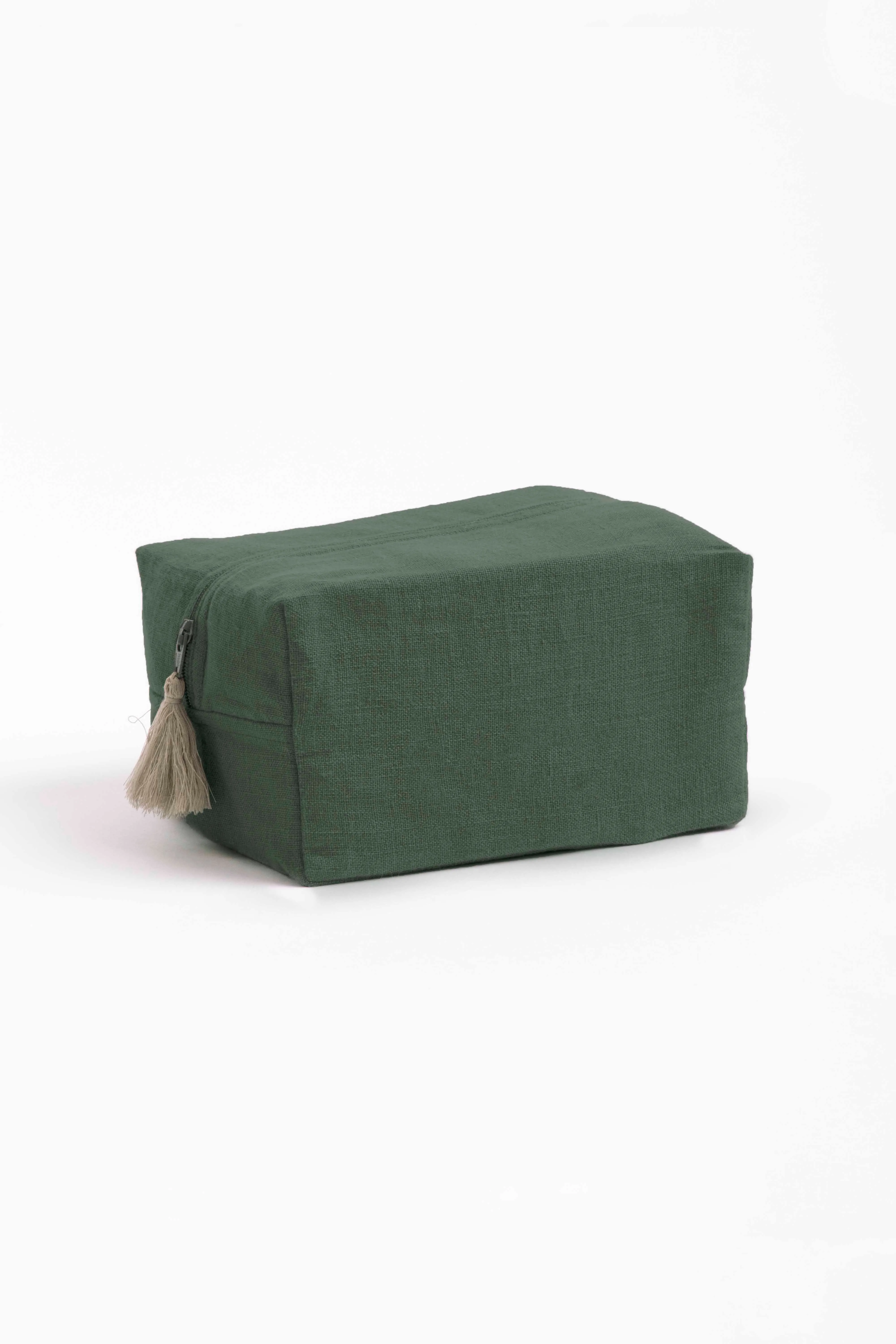 Linen Pouch-Retro Green