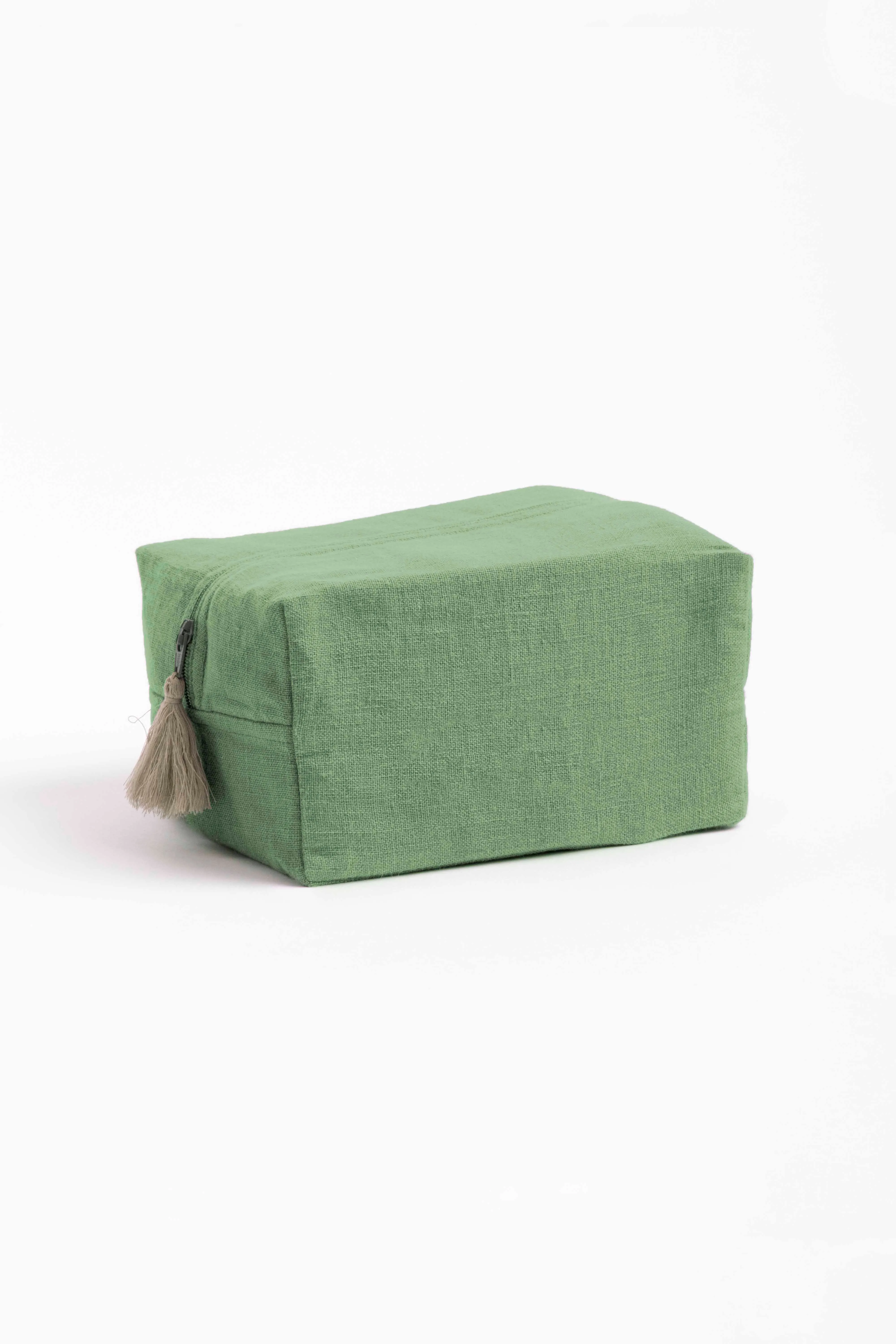 Linen Pouch-Retro Green