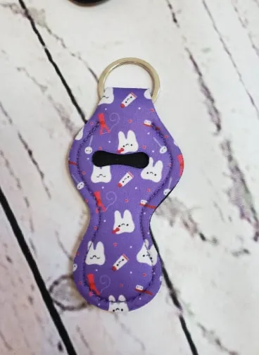 Lip Balm Holder Key Chain -  Teeth