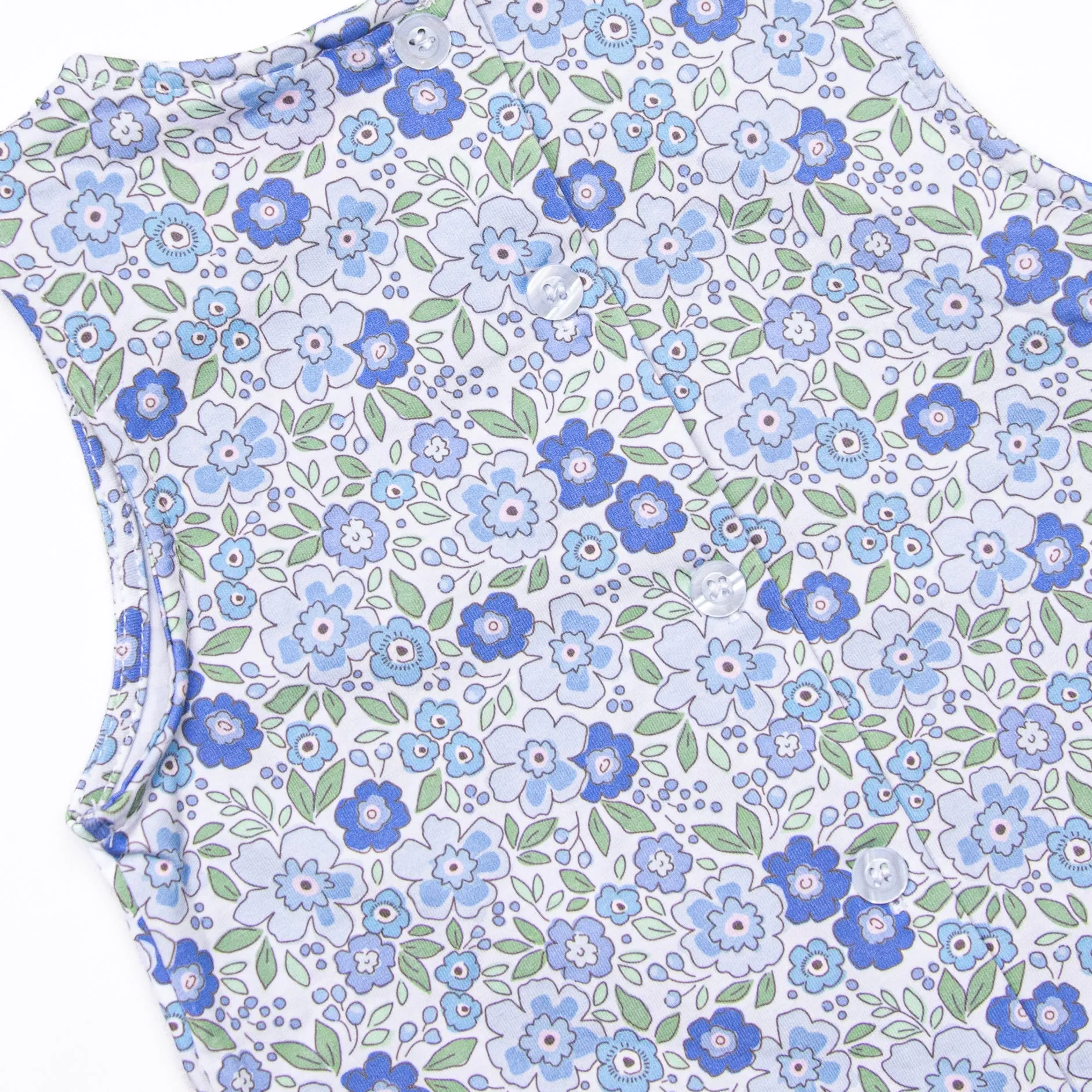 Little Miss Daisy Diaper Set, Blue Floral
