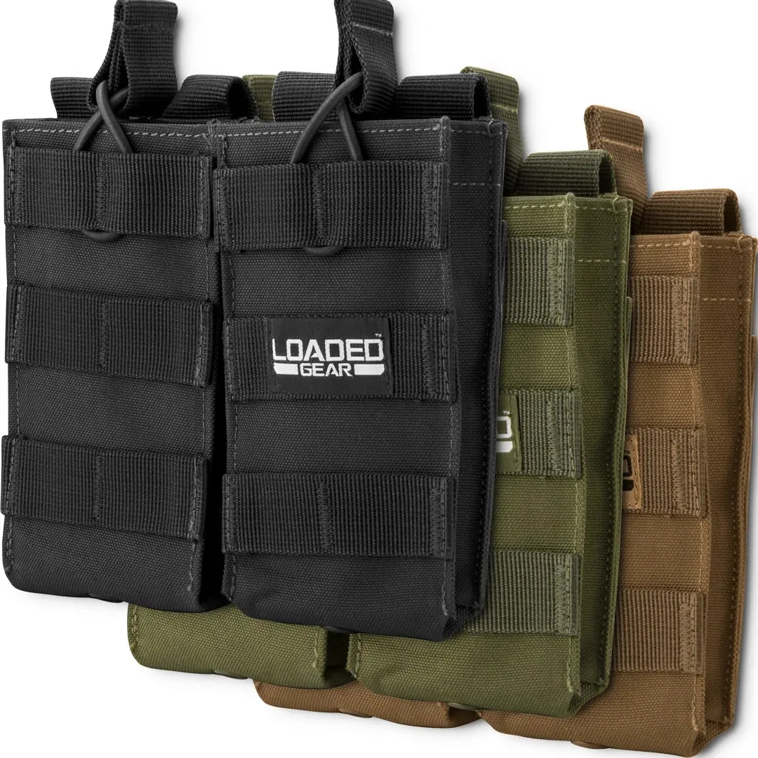 Loaded Gear CX-850 Double Magazine Pouches | Black, OD Green, Dark Earth | BI13000, BI13004, BI13002
