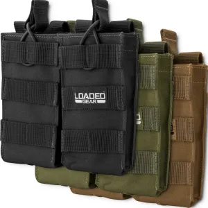 Loaded Gear CX-850 Double Magazine Pouches | Black, OD Green, Dark Earth | BI13000, BI13004, BI13002