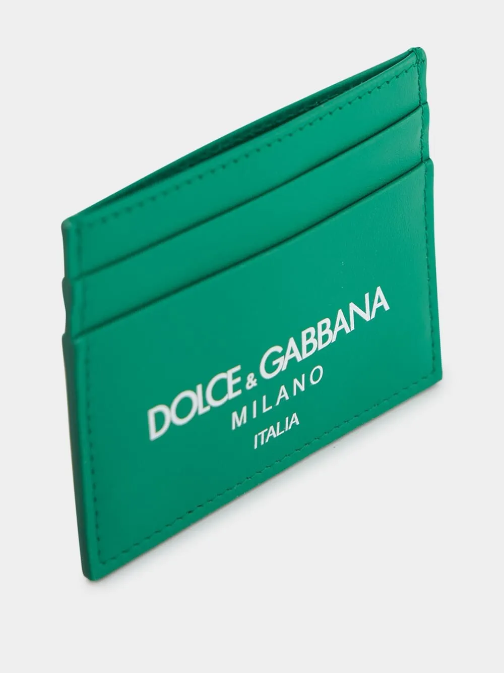 Logo-Print Leather Card Holder