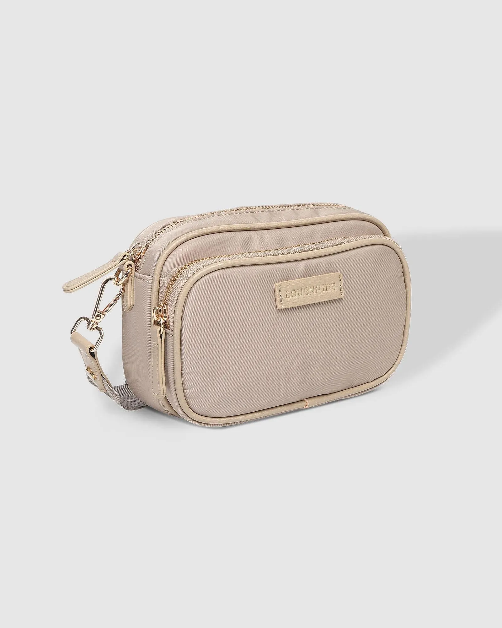 LOUENHIDE Cali Nylon Crossbody Bag - Beige