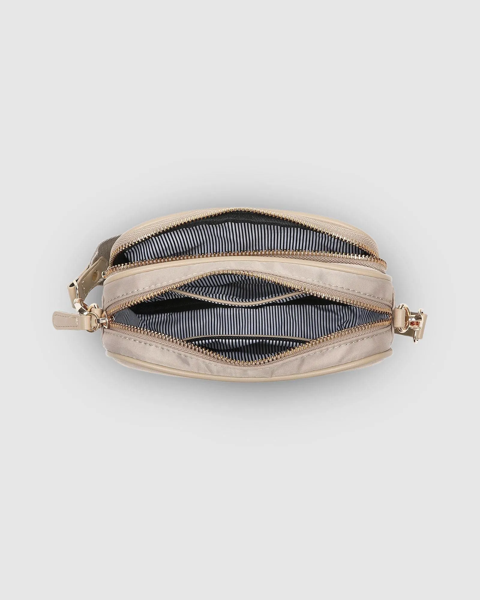 LOUENHIDE Cali Nylon Crossbody Bag - Beige