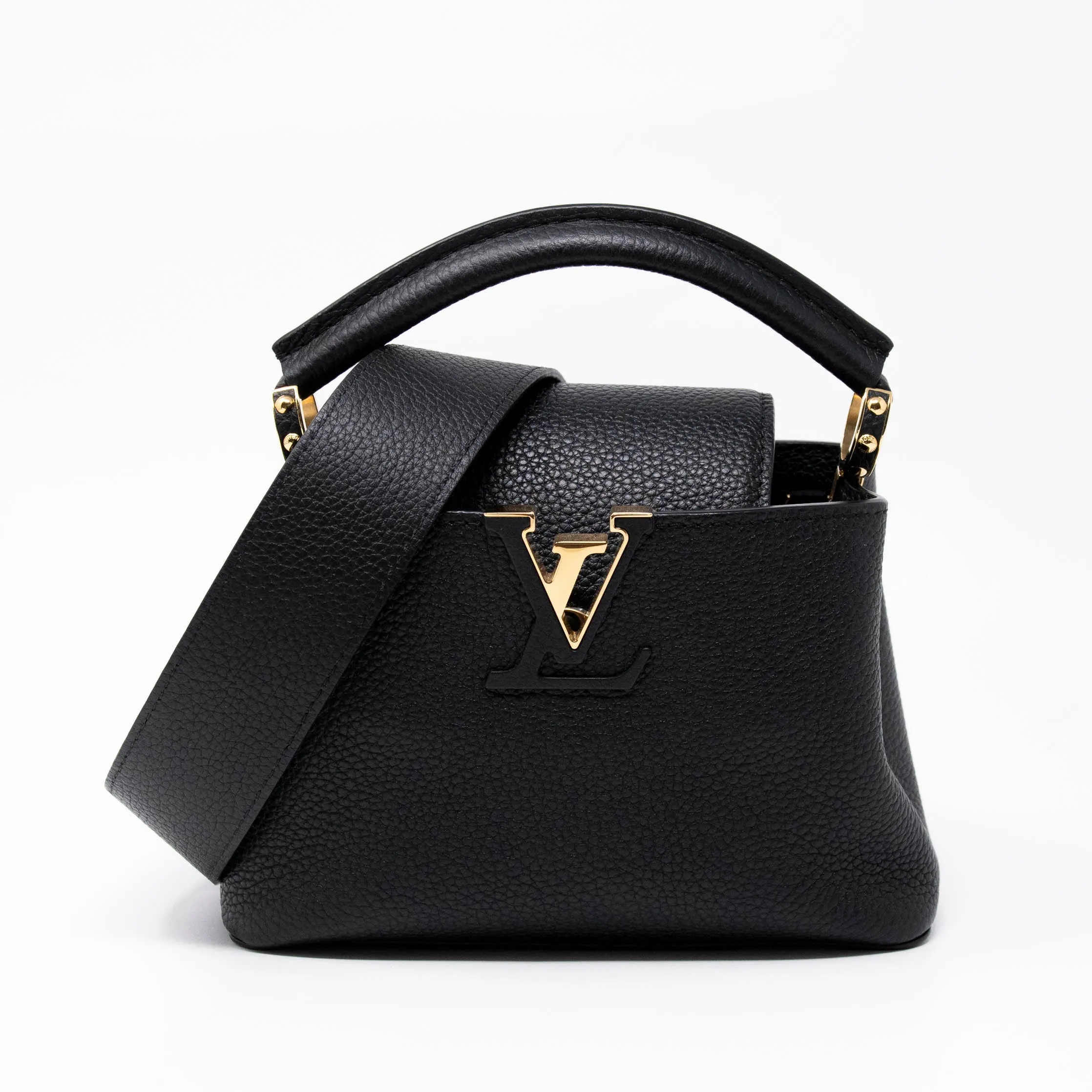 Louis Vuitton Black Taurillon Mini Capucines
